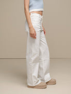 Pantalones wide leg blancos